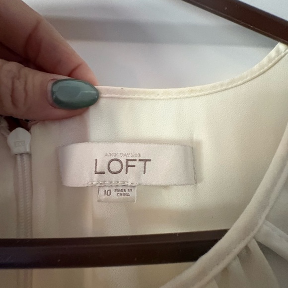 LOFT Stylish Pink and White Sleeveless Dress - Picture 4 of 6